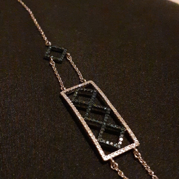 Blue & White Sterling Silver Rarities .80 Bracelet - Picture 2 of 4